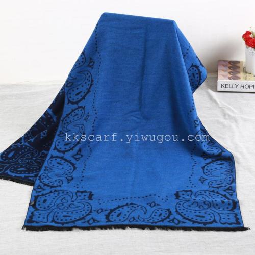 fashionable artificial cotton multi-color lady cashew edge shawl