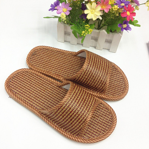 High Quality Natural Rattan Straw Slippers Summer E-Commerce WeChat Best-Selling