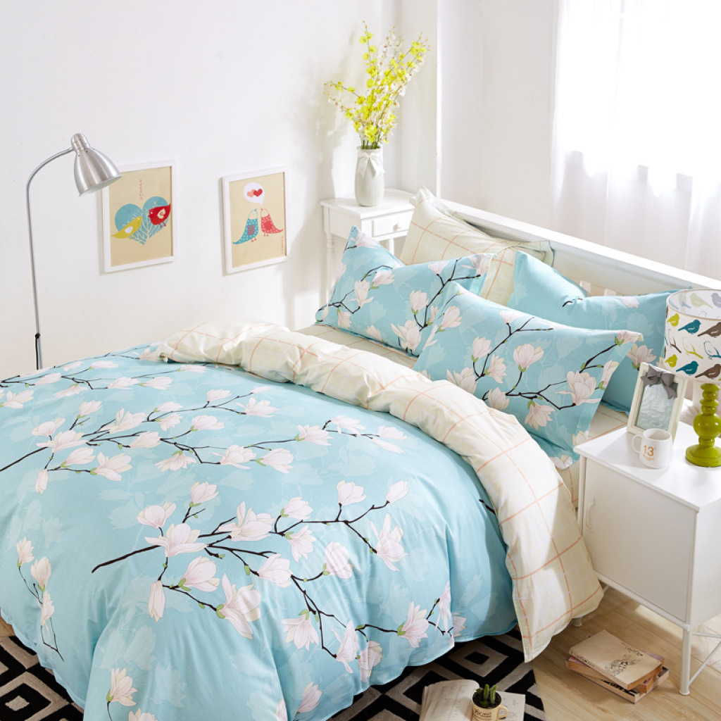 100% cotton print four piece bedding cotton bedding wholesale