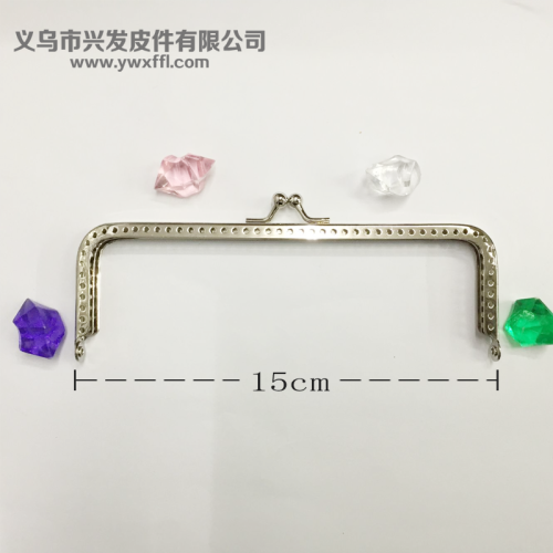 15cm Handmade Fabric DIY Patchwork Mouth Gold Bag Luggage Hardware Accessories