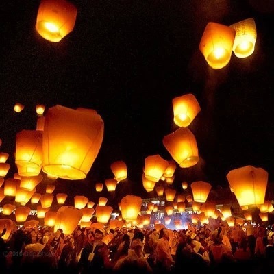 Kongming Lantern Flame Retardant Color Sky Lantern Creative Gift Romantic Love Blessing Wishing Lamp