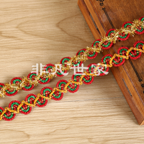 Colorful Wavy Gold Silk Lace DIY Handmade Clothing Accessories