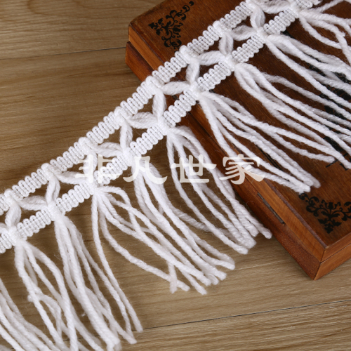 White Hanging Wool Tassel Lace Clothing Accessories