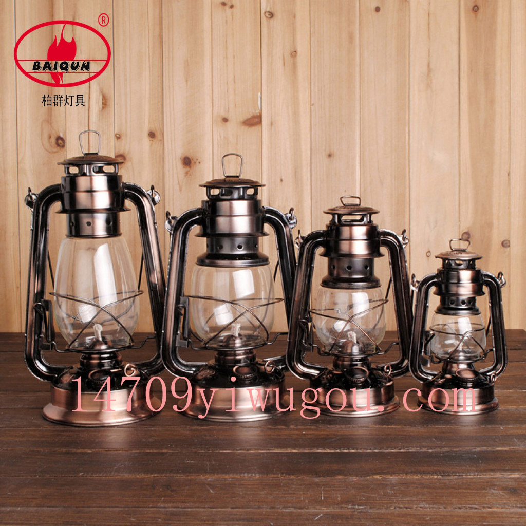 Retro portable outdoor camp Lantern vintage kerosene lamps lamps homelike furnishings bronze 215