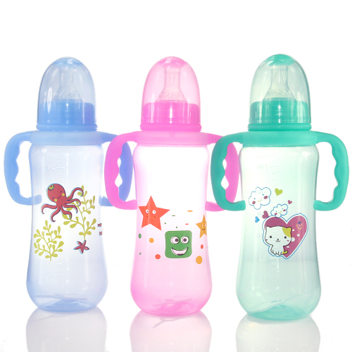 xiaoximi hot sale with handle standard caliber baby bottle color anti-flatulence pp baby bottle factory direct sales
