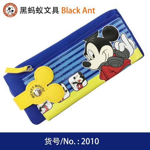 2010 genuine disney multi-color mickey pencil case stationery bag pencil case