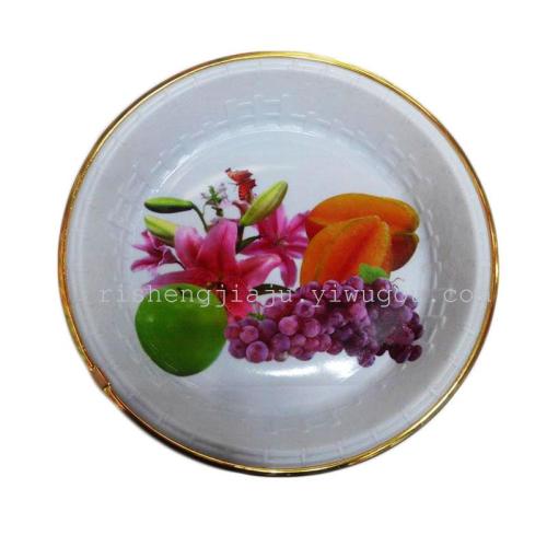 Round Cloud Pattern Great Wall Fruit Plate Phnom Penh Stained Paper Fruit Plate RS-4538