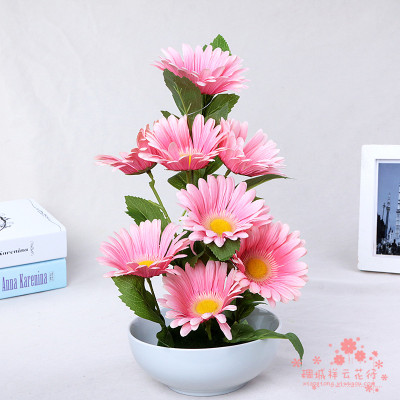 Artificial flowers Home Furnishing simulation flower jewelry set silk flower pot table decoration