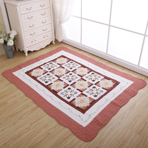 korean fabric craft living room non-slip floor mat quilted cotton floor mat bedroom floor mat factory wholesale