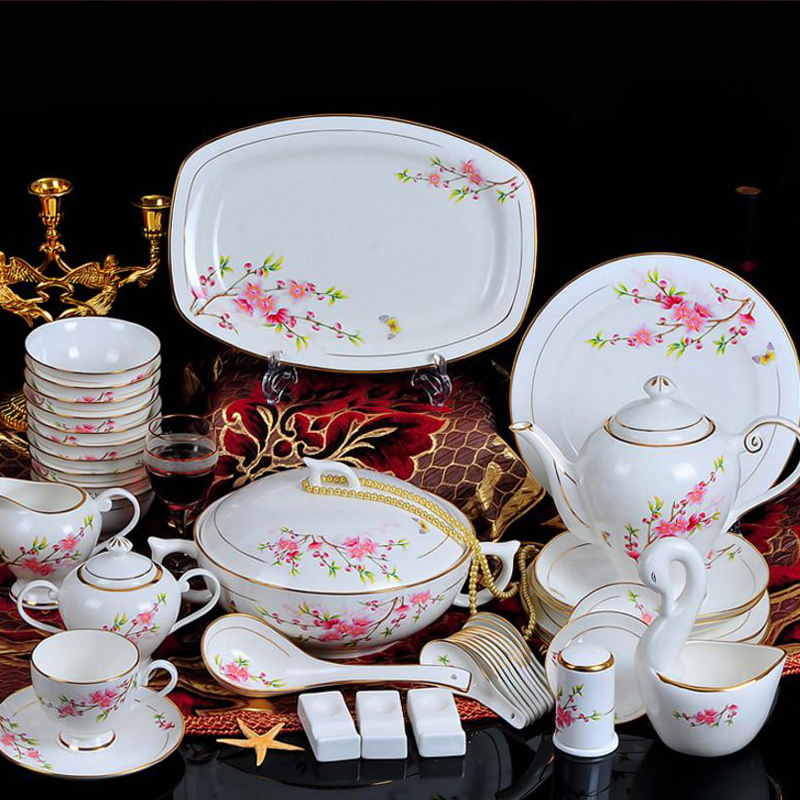 Supply Jingdezhen 71 Creative Kitchen Bone China Tableware Set