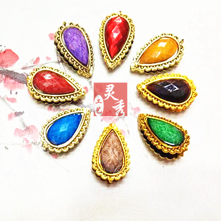 Gem diamond drill tassel drop ears accessories acrylic color clip
