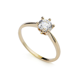 ITALINA six classic diamond wedding ring claw Regent jewelry simple creative female ring Cassano pedicle