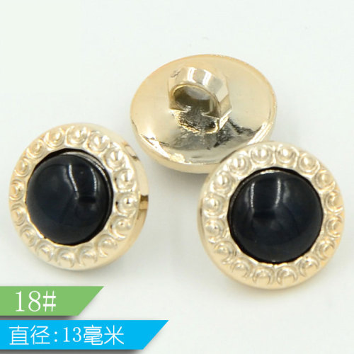 plastic inlaid resin gold lace black bead button button button