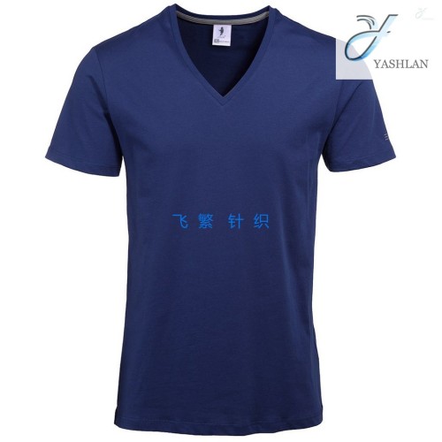 high quality factory direct supply men‘s cotton t-shirt solid color v round multi-color loose or slim fit labeling