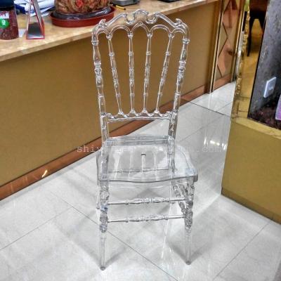 Yiwu acrylic bamboo chair hotel wedding chair bamboo chair transparent resin