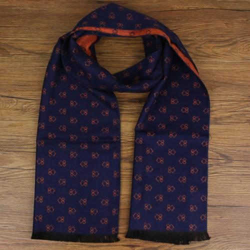 fashion small geometric pattern decoration men‘s rayon scarf