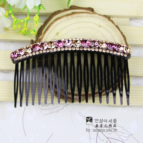 korean fashion boutique hair accessories imported rhinestone comb barrettes boutique bangs clip