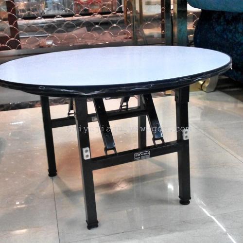 Jiangsu Nanjing Hotel Banquet Dining Table and Chair Banquet Folding round Table Hotel Compartment Combination Table