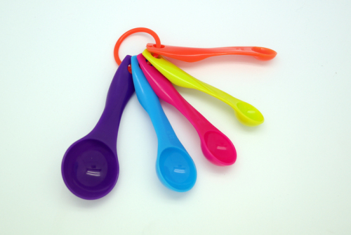 five-piece set of colorful measuring spoon diy baking tools formula milk powder spoon abs material measuring spoon