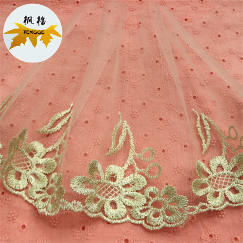 factory direct sale gold wire mesh fabric lace diy fabric