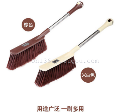 Stainless steel handle dust removal brush large - sized bed brush long handle dust brush plastic cap cleaning brush wholesale
