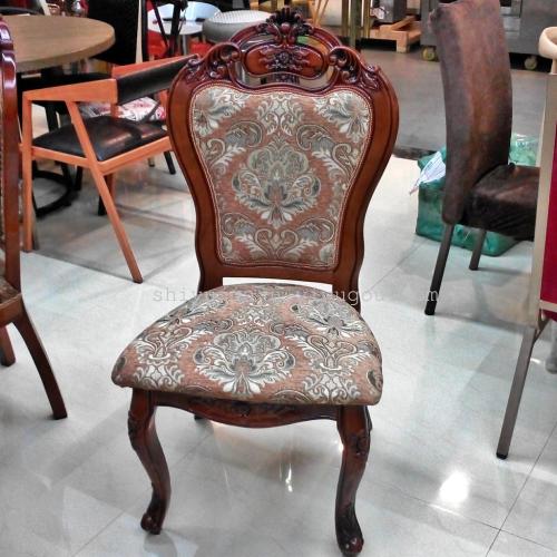 Luxury Box Solid Wood Chair Star Hotel Box Chair European Solid Wood Carved Chair