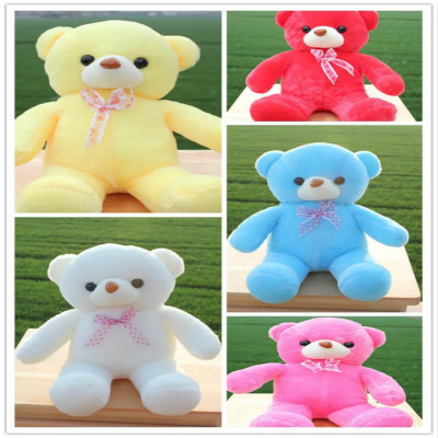 Colorful Luminous Ribbon Teddy Bear Wedding Throws Crane Machines Doll Plush Toys Doll Bear