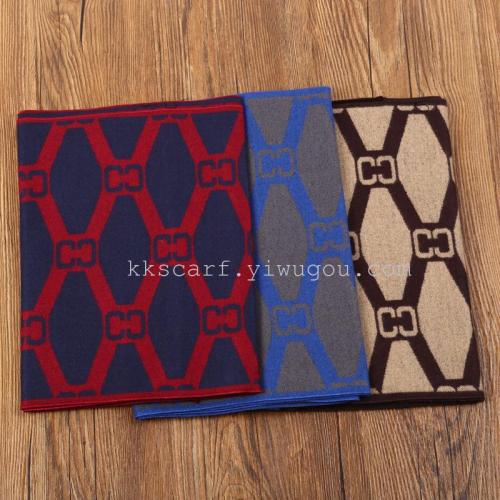 factory direct sales letter pattern men‘s scarf rayon fabric warm