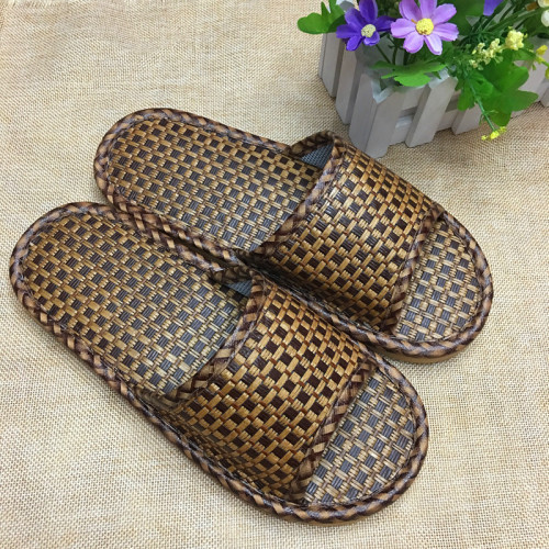 New Authentic Breathable Sole Royal Rattan Straw Mat Slippers Korean Home Slippers