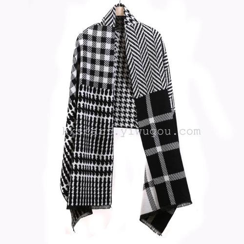 rayon striped plaid fashion shawl factory direct sales