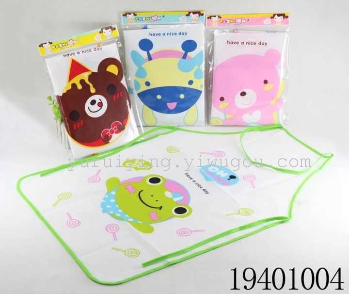 Korean lace collars cartoon printing apron waterproof dirty Home Furnishing good helper