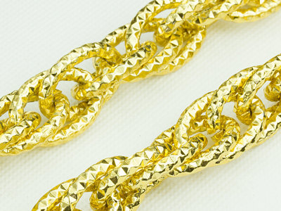 Factory direct selling pattern aluminum chain gold jewelry chain environmental protection export jewelry accessories aluminum chain