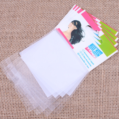 Opp self-adhesive bag transparent bag airplane hole card head color printing hair accessories packaging bag.