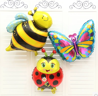 Children‘s Birthday Party Qixingchong Bee Butterfly Cute Aluminum Film Cartoon Aluminum Film Balloon