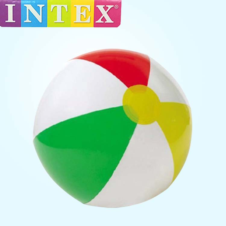 美国INTEX-59010儿童充气沙滩球宝宝水上充气球戏水球