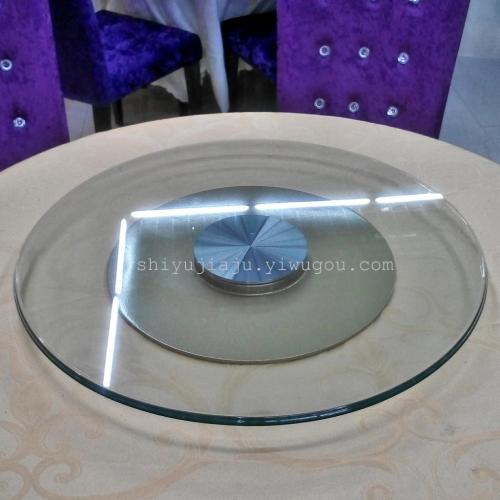 Lishui Hotel Banquet Tempered Glass Turntable Table Frosted glass Paint Glass
