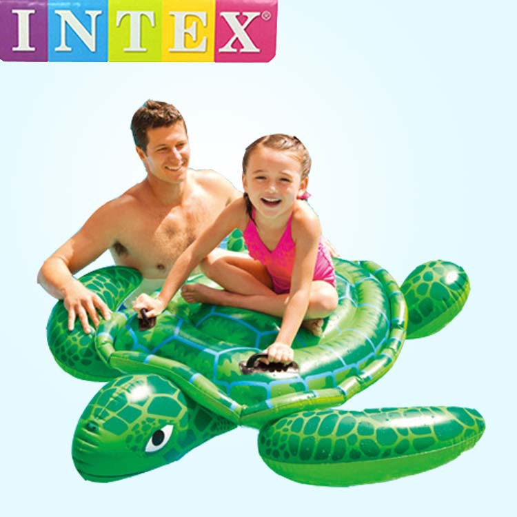 INTEX正品 57524小海龟坐骑水上充气玩具宝宝坐骑浮排