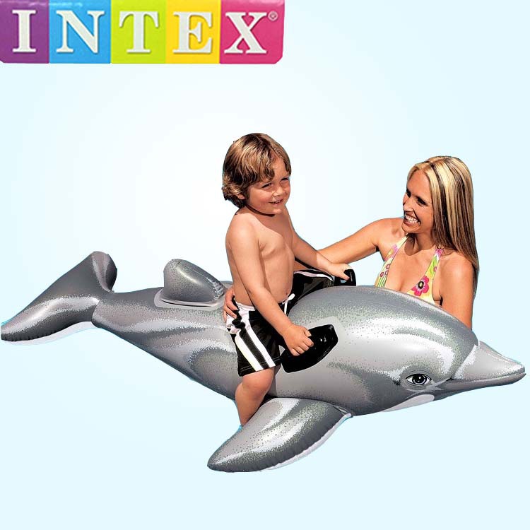 INTEX正品 58535海豚坐骑水上充气玩具儿童动物坐骑