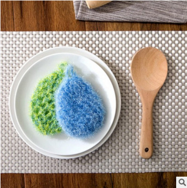cute acrylic fish dish towel hand-woven oil-free durable creative kitchen utensils