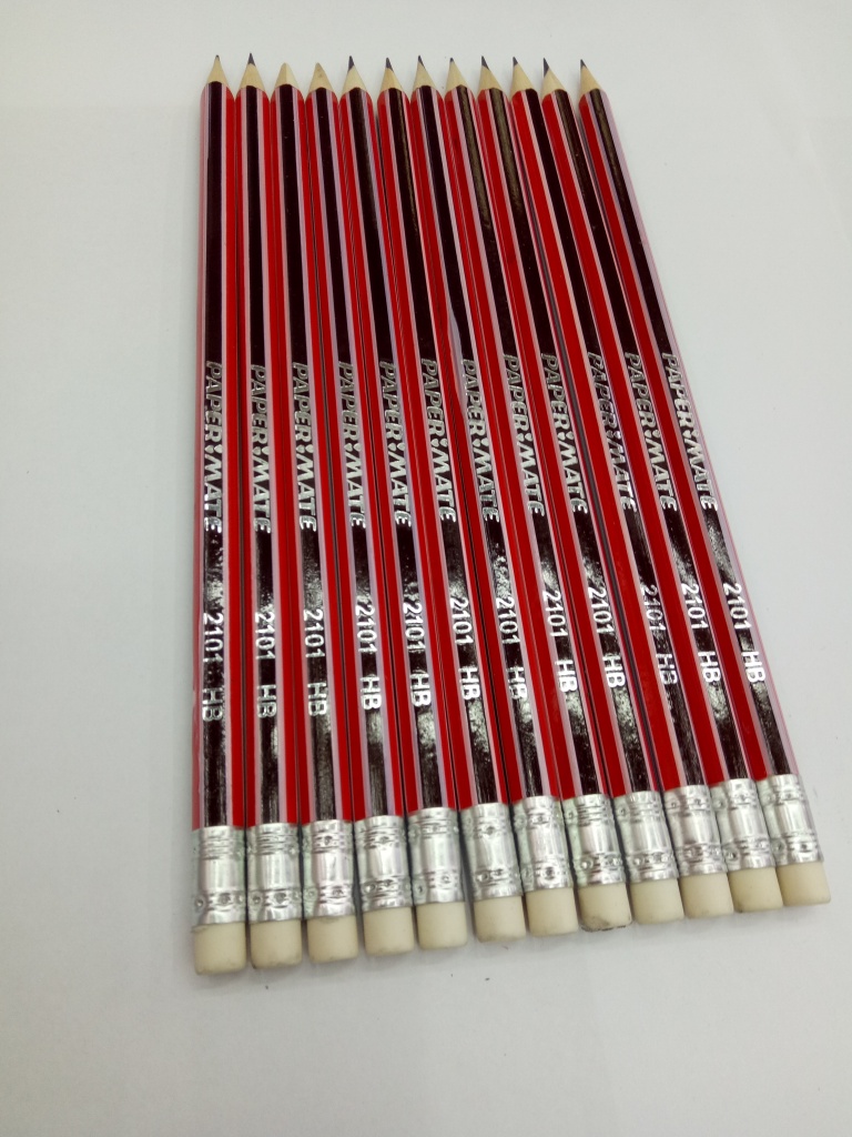 paper mate 12支 六抽条 hb铅笔