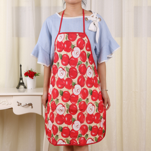 family essential simple and practical double-layer apron printing apron mixed color random