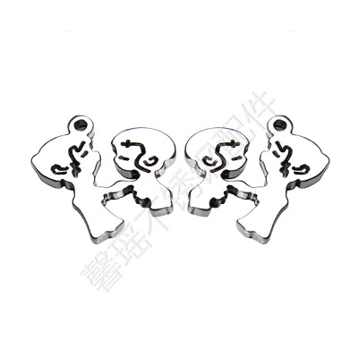 Wire Cutting Small Pendant DIY Bracelet Anklet Necklace Ear Stud Stainless Steel Accessories Customized Girl Boy