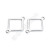 Stainless Steel Small Pendant Bracelet Anklet Necklace Accessories Customized Square