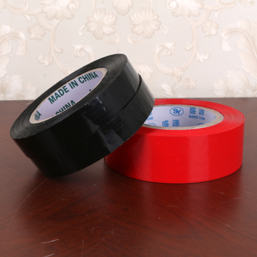 Color Sealing Tape Sealing Tape Packaging Cloth Packaging Transparent adhesive Tape Adhesive Plaster Red and Black Factory Direct Sales