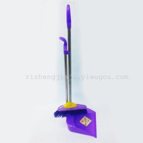 Stainless Steel Rod Two-Color Broom Set Broom Garbage Shovel Combination RS-3427