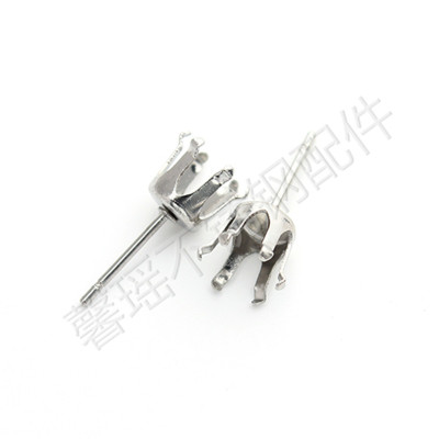 6 Claw round Bottom Stainless Steel Zircon Claw 3-10mm Ear Pin Accessories