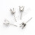 6 Claw round Bottom Stainless Steel Zircon Claw 3-10mm Ear Pin Accessories