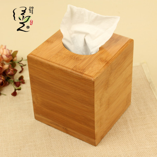 green light square wooden paper extraction box european creative tissue box/tissue drawer tissue box wholesale