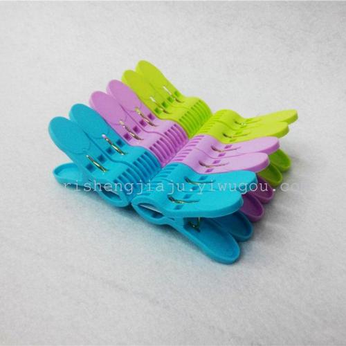 12-Clip Colorful Candy Color Strong Clip Non-Slip Drying Clothespin RS-5880