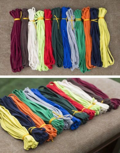 30 color cotton rope 1.0cm hollow flat cotton rope clothes hat rope waist of trousers rope